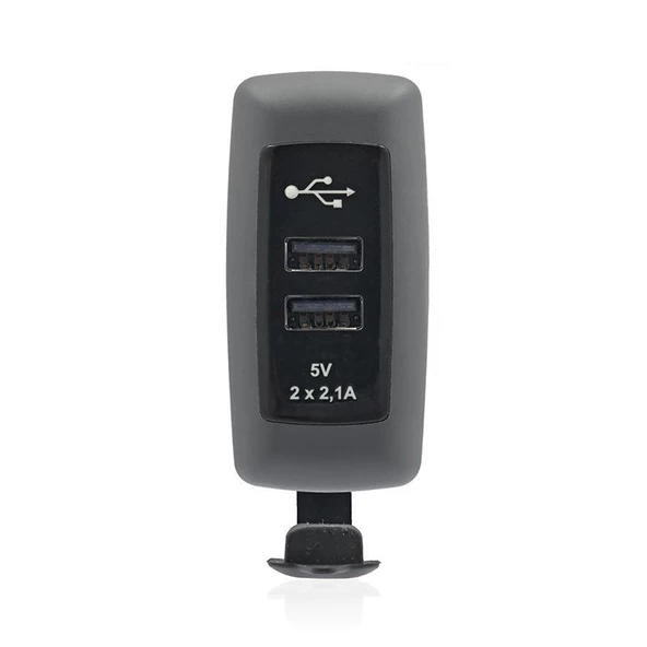 Sanel Usb Şarj Küpteşte Montajlı Çlft Çıkış 12//24V 4.2A Suc8 SUC8B.DG ürün görseli 1