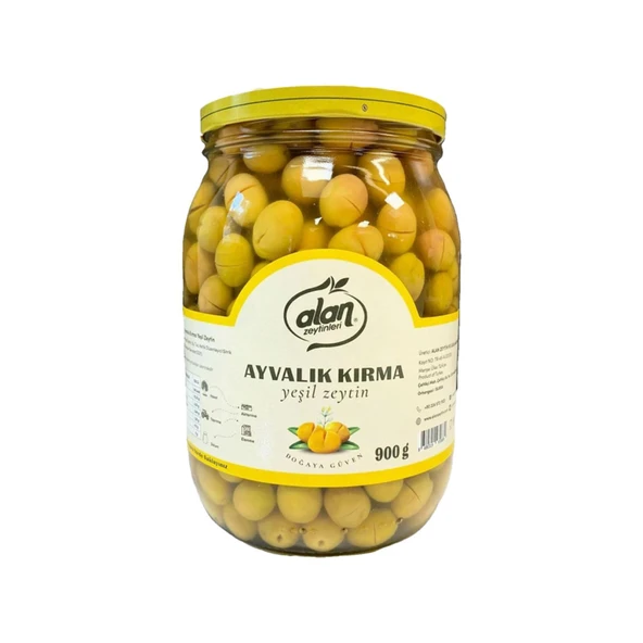 Alan Ayvalık Taş Kırma Yeşil Zeytin  (291-350) 900 G e ürün görseli 1