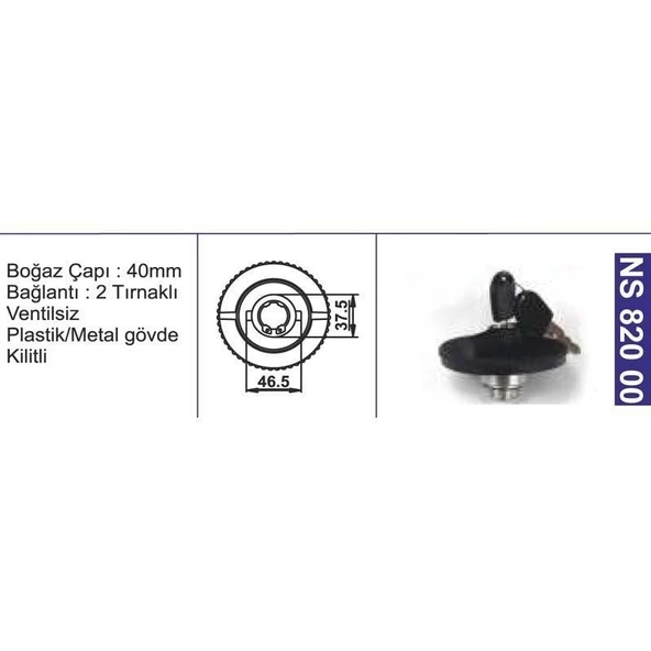 Depo Kapağı Kilitli Bmc.Tm30-Levend 1.8-2.5-L3.0 Panelvan M4C7058 - NS82000 ürün görseli 1