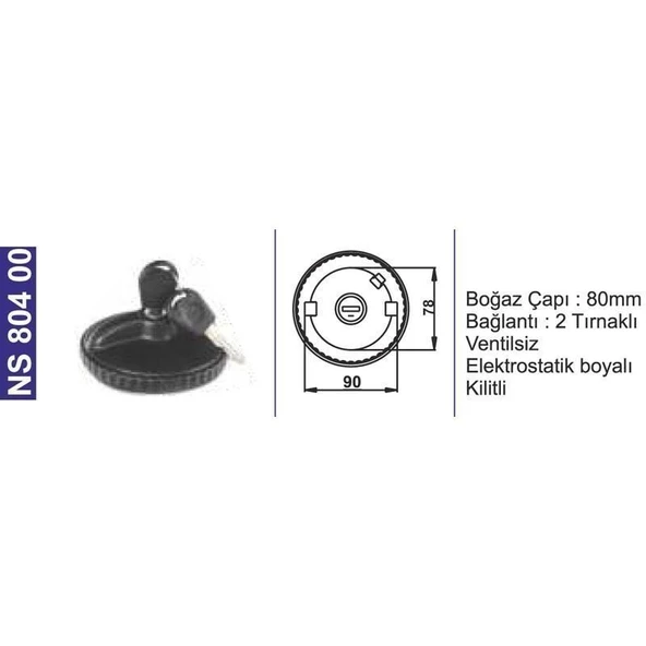 Depo Kapağı Kilitli Unıversal-Bmc.Fatıh(Em) 2K63922 - NS80400 ürün görseli 1