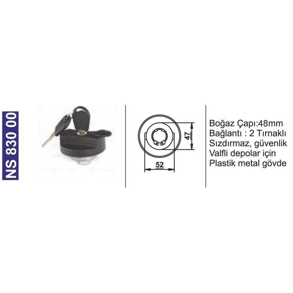 Depo Kapağı Kilitli-Sızdırmaz-Ventilli Depolar İçin Isuzu/Aıosnpr 66-Mod.2002 > 377770735001 - NS83000 ürün görseli 1
