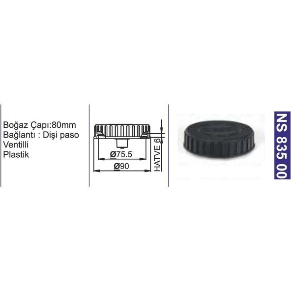 Depo Kapağı Ventilli-Kilitsiz New Holland Td Serisi/L 95-Cnh-Same-Lamborghını-Magırus Deutz Traktör - NS83500 ürün görseli 1