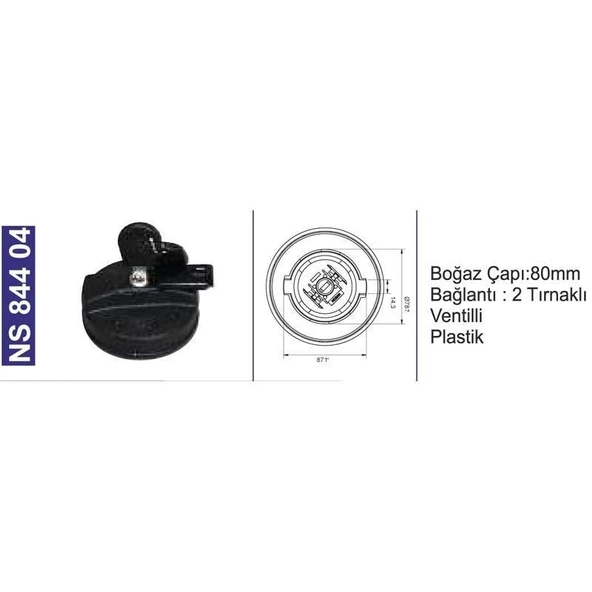 Depo Kapağı Ventilli Kilitli Mercedes.-Man-Daf-Volvo-Renault-Iveco-Temsa-Setra-Neopl-Ford Car2010> - NS84404 ürün görseli 1