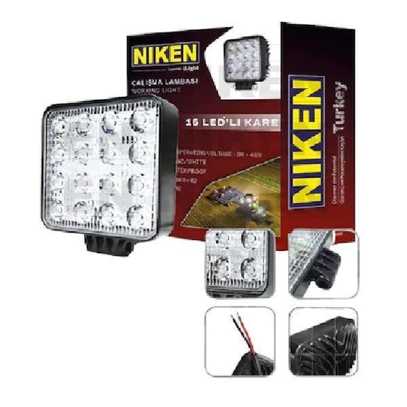 Niken Çalışma Lambası Kare 16 Ledli ürün görseli 1