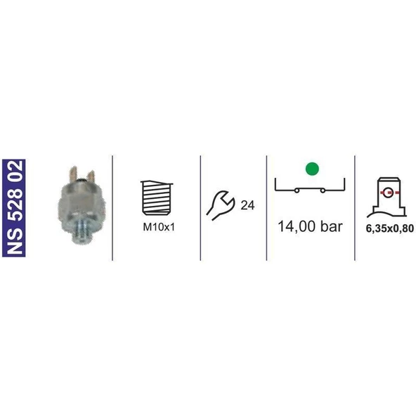 Basınç Müşiri-Yağ Basınç Müşiri 14 Bar M10X1 Normalde Kapalı Hattat Tarım 36755300 - NS52802 ürün görseli 1