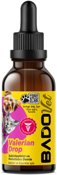 Bado Valerian Drop Kedi Ve Köpekler İçin Sakinleştirici Damla 50 ML ürün görseli 1
