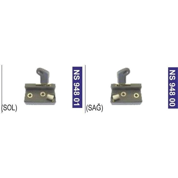 Kabin Kapı İç Kolu Sağ Dik Mandallı Traktör 0012050U1 - NS94800 ürün görseli 1