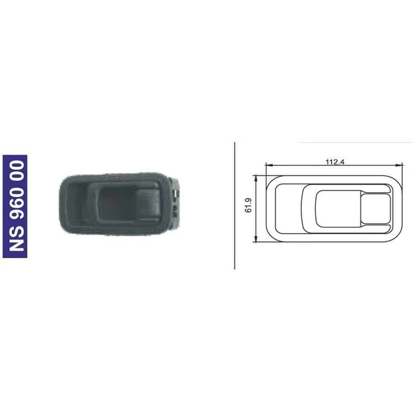 Kapı İç Kolu Sağ Bmc.L60-Tdi80-L100-M.Star-Profesyonel 8M63235 - NS96000 ürün görseli 1