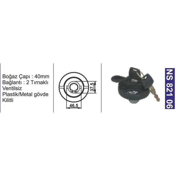 Yağ Kapağı-Kilitli Bmc.Fatıh-Unıversal - NS82106 ürün görseli 1
