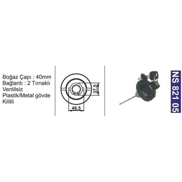 Yağ Doldurma Boğaz Kapağı Ölçme Çubuklu Uzel/Deutz 3075/85/95-3105/ 002601U91 - NS82105 ürün görseli 1