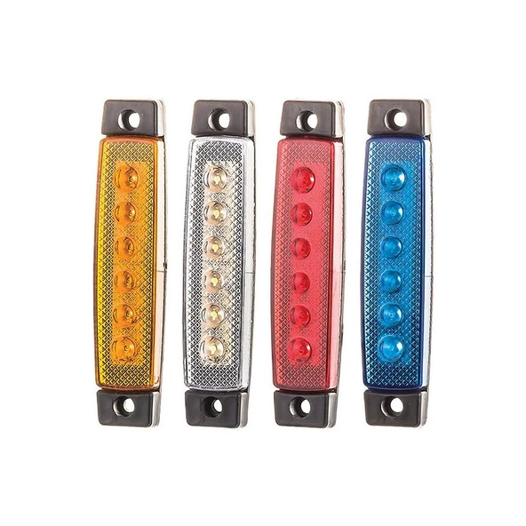 Parmak Lamba 6 Led’li 12V/24V Sarı - 52-S ürün görseli 1