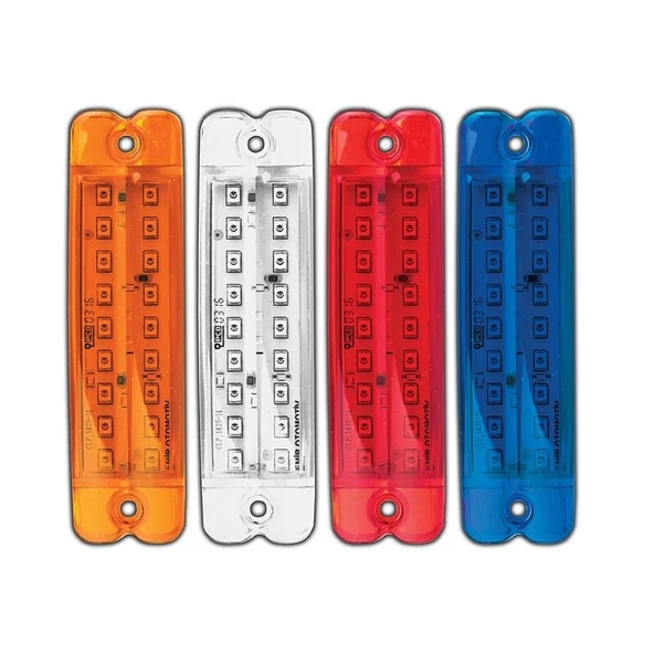 Parmak Lamba 18 Led’li 12V/24V Sarı - 57-S ürün görseli 1
