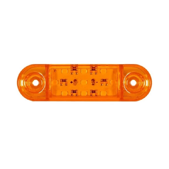 Parmak Lamba Oval 9 Led'Li 84Mm 12V-24V Sarı - FR0174-Y ürün görseli 1