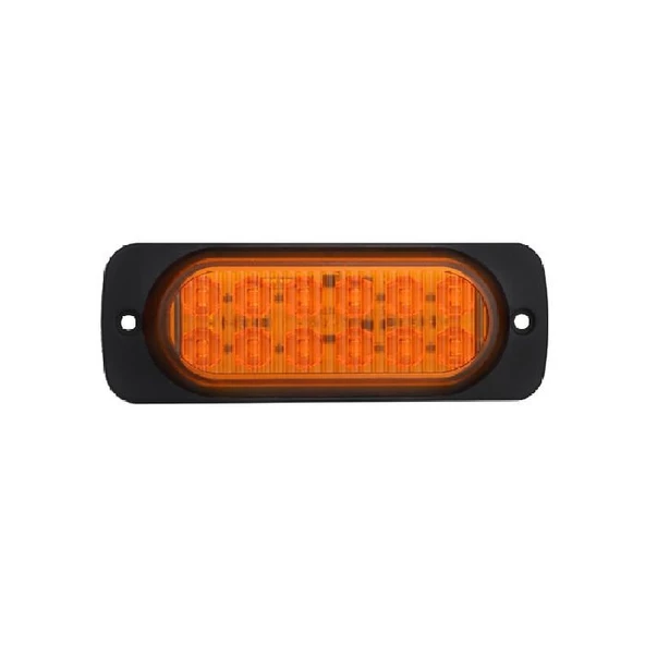 Parmak Lamba Mercekli Cam 12 Led'Li 115Mm 12V-24V Sarı - FR0278-Y ürün görseli 1