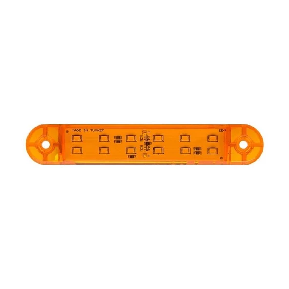 Çift Sıra Parmak Lamba 12 Led'Li 130Mm 12V-24V Sarı - FR0304-Y ürün görseli 1