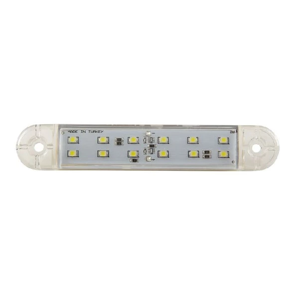 Çift Sıra Parmak Lamba 12 Led'Li 130Mm 12V-24V Beyaz - FR0304-W ürün görseli 1