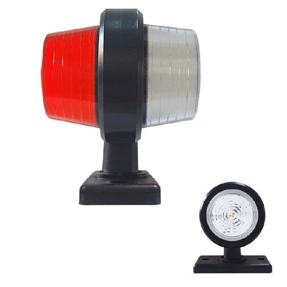 Maksi Takoz Lamba 18 Led'Li 105Mm 12V-24V Beyaz - Kırmızı - FR0117-WR ürün görseli 1