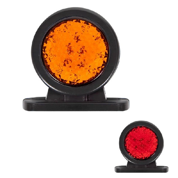 Mini Düz Lamba Petekli Cam 18 Led'Li 70Mm 12V-24V Sarı - Kırmızı - FR0142-YR ürün görseli 1