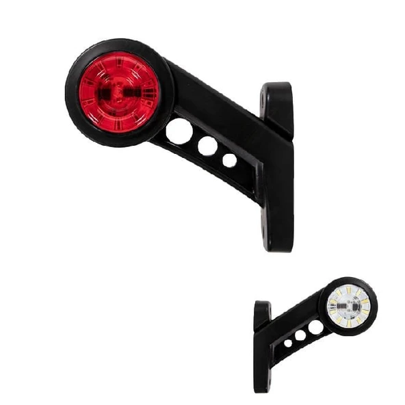 Boynuz Lamba Kısa Döner 130Mm 12V-24V Beyaz - Kırmızı - FR1137-WR ürün görseli 1