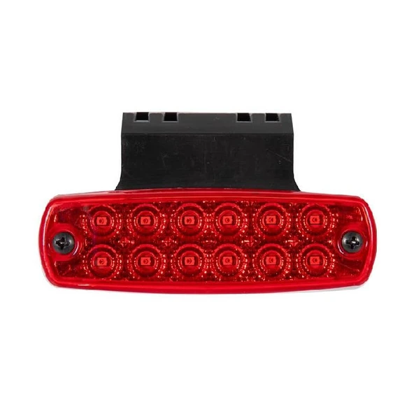 Pro Side Marker Lamba Braketli 12 Led'Li 115Mm 12V-24V Kırmızı - FR0177-R ürün görseli 1