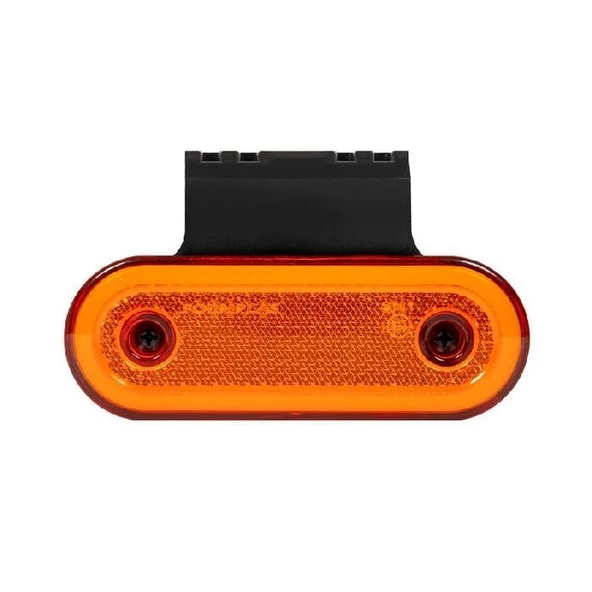 Oval Yan İşaret Lamba Neon Braketli 20 Led'Li 115Mm 12V-24V Sarı - FR0295-Y ürün görseli 1