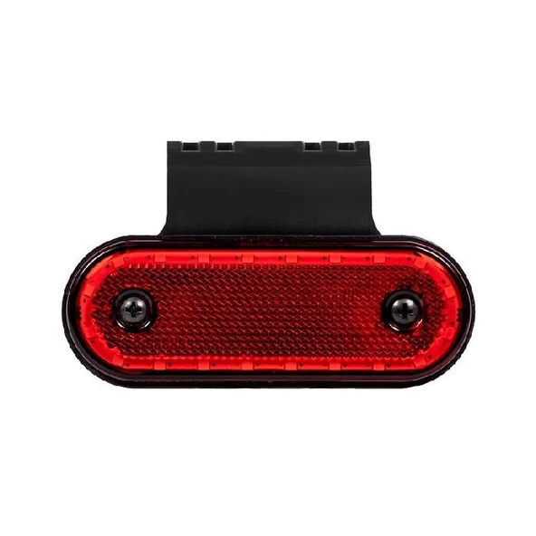 Oval Yan İşaret Lamba Braketli 20 Led'Li 115Mm 12V-24V Kırmızı - FR0293-R ürün görseli 1