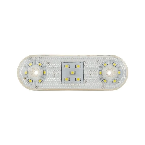 Oval Yan İşaret Lamba 17 Led'Li 113Mm 12V-24V Beyaz - FR0314-W ürün görseli 1