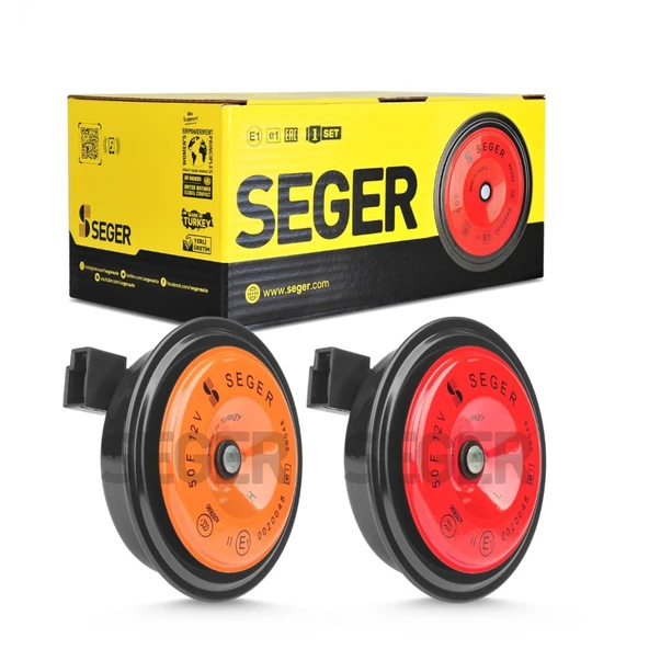 SEGER-50F Midi Disk Korna 12V (Didit), Kalın - İnce Ses Takım, Delphi 1530 Soket ( Opel, Chevrolet) ürün görseli 1