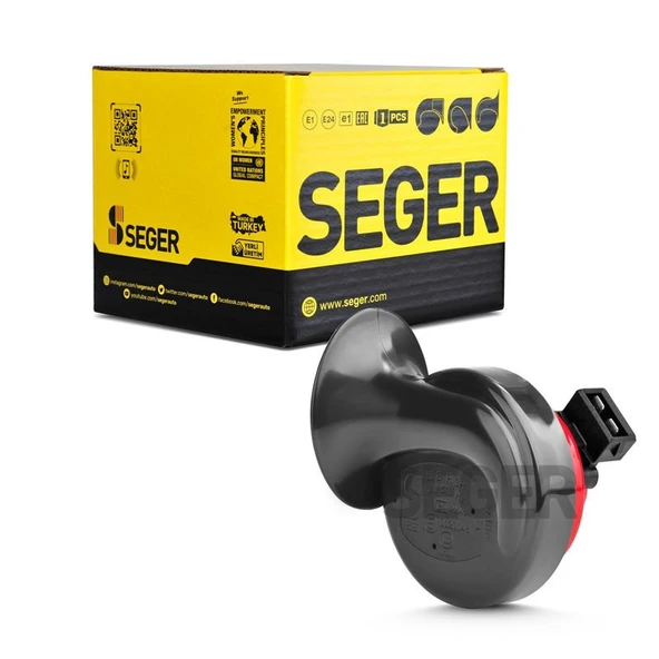 SEGER-60B Salyangoz Korna 12V (Dadat), İnce Ses, K-Jet 2x Soket (Vw, Audi, Skoda, Seat, Mercedes) ürün görseli 1