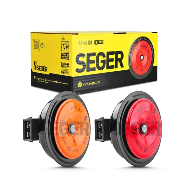 SEGER-50F Midi Disk Korna 12V (Didit), Kalın-İnce Ses Takım,K-Jet 2X Soket ürün görseli 1
