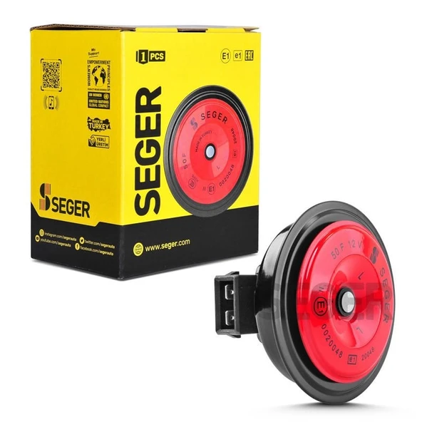 SEGER-50F Midi Disk Korna 12V (Didit), Kalın Ses, K-Jet 2X Soket (Vw ,Audi, Skoda, Seat, Mercedes) ürün görseli 1