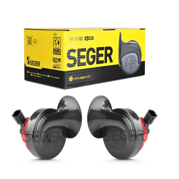 SEGER-60B Salyangoz Korna 12V (Dadat), Kalın - İnce Ses Takım, Delphi 1530 Soket (Opel, Chevrolet) ürün görseli 1