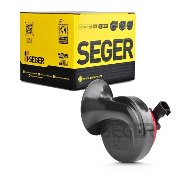 SEGER-60B Salyangoz Korna 12V (Dadat), İnce Ses,Delphi 1541 Soket (Fiat,Ford,Nissan,Opel,Chevrolet) ürün görseli 1