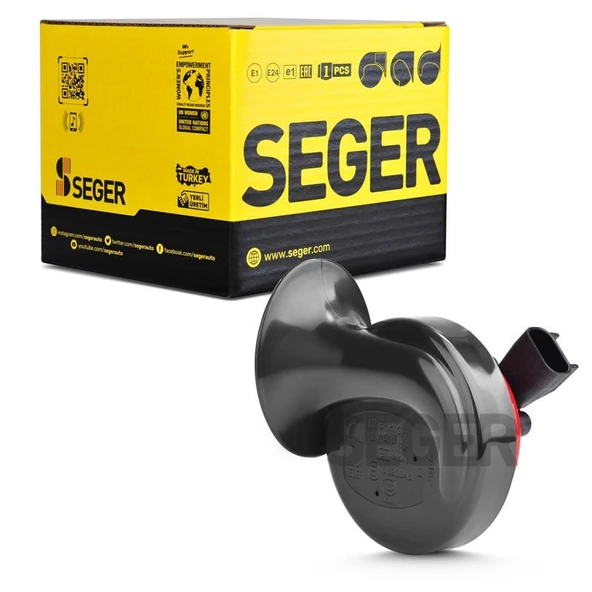 SEGER-60B Salyangoz Korna 12V (Dadat), İnce Ses, Delphi 1530 Soket (Opel, Chevrolet) ürün görseli 1