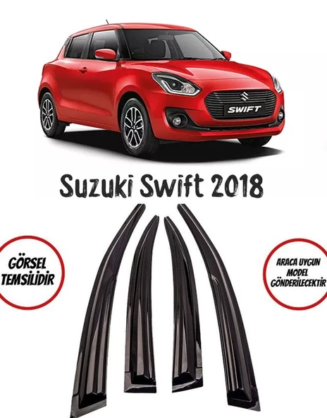 Suzuki Swift Cam Rüzgarlığı 4-lü 2018 Ve Üzeri Takım ürün görseli 1
