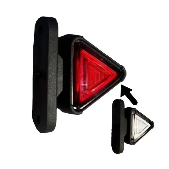 Mini Takoz Üçgen 12-24V Kırmızı-Beyaz ürün görseli 1