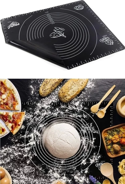 Hayal Sepeti  Hamur Matı Açma Silikon Hamur Açma Pasta Fırın Hamur Matı Alt Açma ürün görseli 1