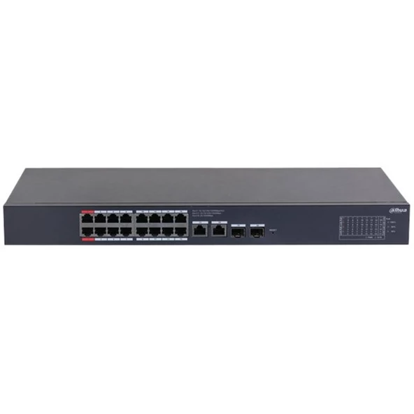 DAHUA 16port CS4220-16GT-240 GIGABIT 2-SFP 240W CLOUD POE SWITCH ürün görseli 1