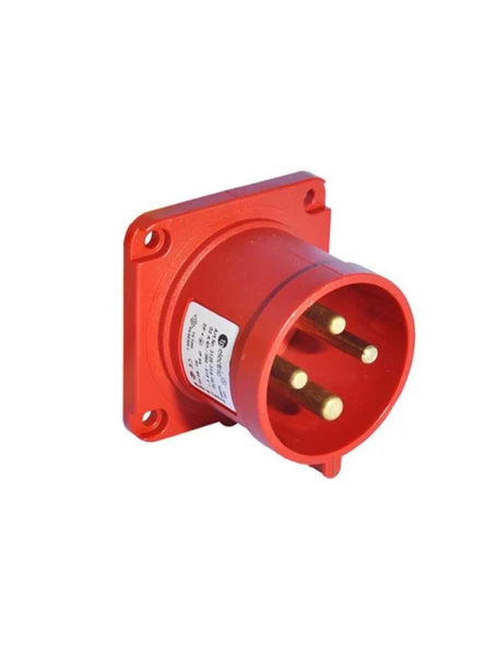 Tp Electric 3126-319-1670 4X32A CEE Norm Düz Makine Fişi 70X70 Vidalı IP44 ürün görseli 1
