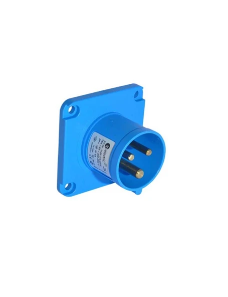 Tp Electric 3120-319-0970 3X16A CEE Norm Düz Makine Fişi 70X70 Vidalı IP44 ürün görseli 1