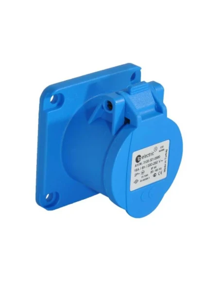 Tp Electric 3122-322-0975-9H 4x16A CEE Norm Düz Makine Prizi 75X75 Vidalı IP44 ürün görseli 1
