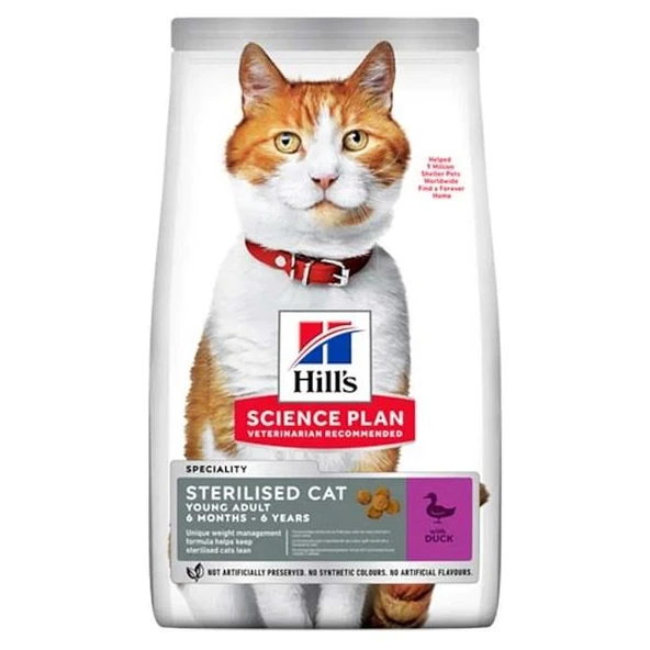 Hills Sterilised Ördekli Yetişkin Kısır Kedi Maması 3 Kg ürün görseli 1