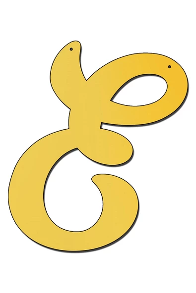 GİZEM SHOP 30 cm Pleksi Ayna Baş Harf Gold ürün görseli 1