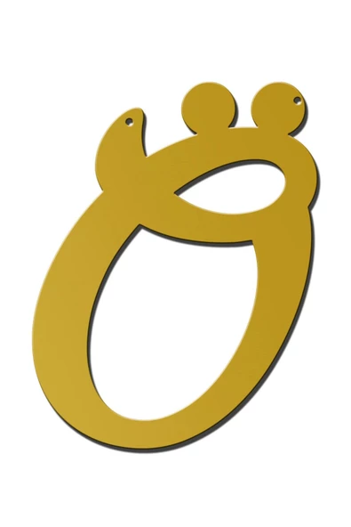 GİZEM SHOP Söz,nişan,kına 30 Cm Pleksi Ayna Baş Harf Gold ürün görseli 1