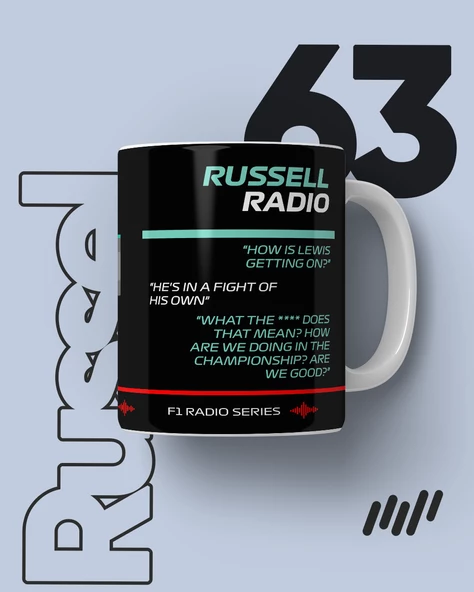George Russel F1 Radio Serisi Kupa Bardak ürün görseli 1