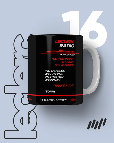 Charles Leclerc F1 Radio Serisi Kupa Bardak ürün görseli 1