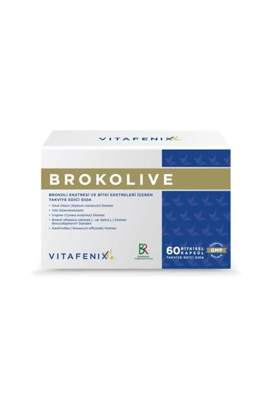 Vitafenix Brokolive Brokoli Ekstresi Ve Bitki Ekstreleri içeren Takviye Edici Gıda 60 Kapsül - SKT: 05/2028 ürün görseli 1