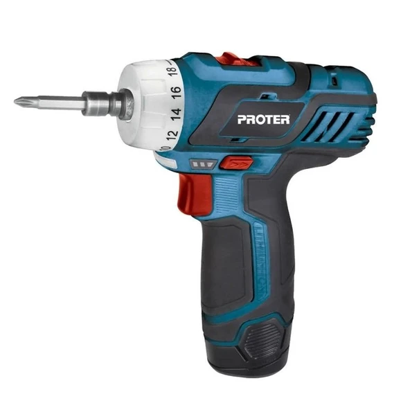 Proter Pst 222 Plus Şarjlı Vidalama Tornavida Matkap - Resim 8