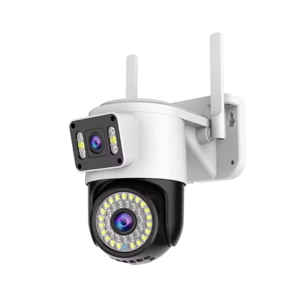 4K 8MP Çift Lens Çift Ekran Kablosuz Yüksek Çözünürlüklü Güvenlik Kamerası İki Yönlü Ses Gece Görüş ürün görseli 1