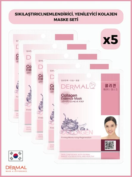 Dermal Sıkılaştırıcı,nemlendirici, Yenileyici Kolajen Maske 23 gr 5 Adet ürün görseli 1